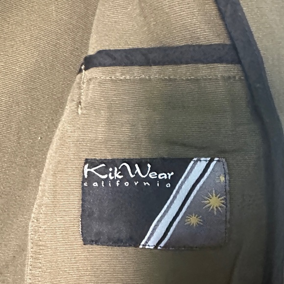 Men's Olive Green Lightweight Jacket - Picture 2 of 4